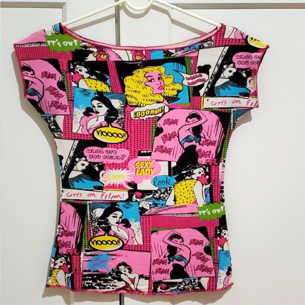 Zara Graphic Comic Print Women's Top